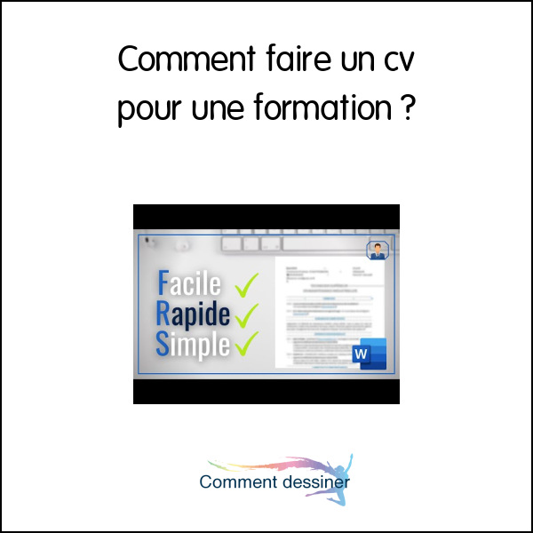 Comment faire un cv pour une formation